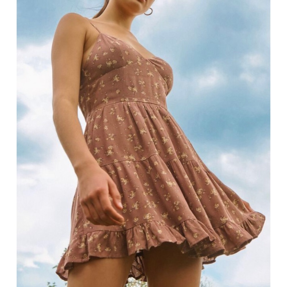 Garage Amy Tiered Dress Persian Rug Floral